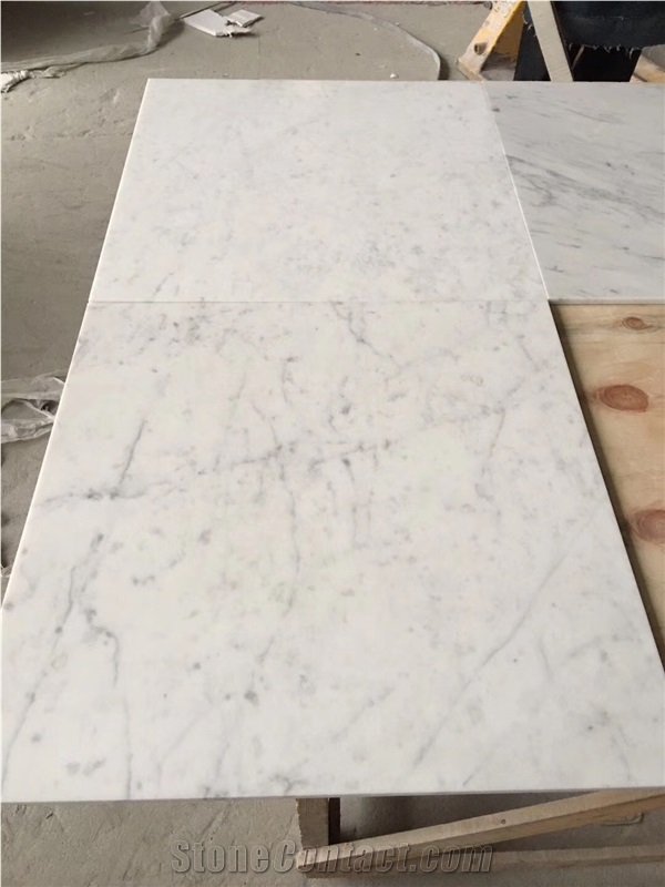 Italian Original White  Bianco Carrara Marble  Tile 12"X24"