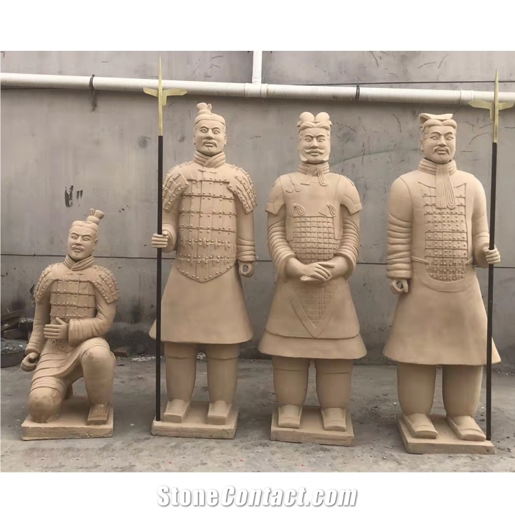 Life Size Garden Sculpture Terracotta Xian Warrior  Statue