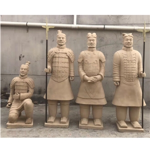 Life Size Garden Sculpture Terracotta Xian Warrior  Statue