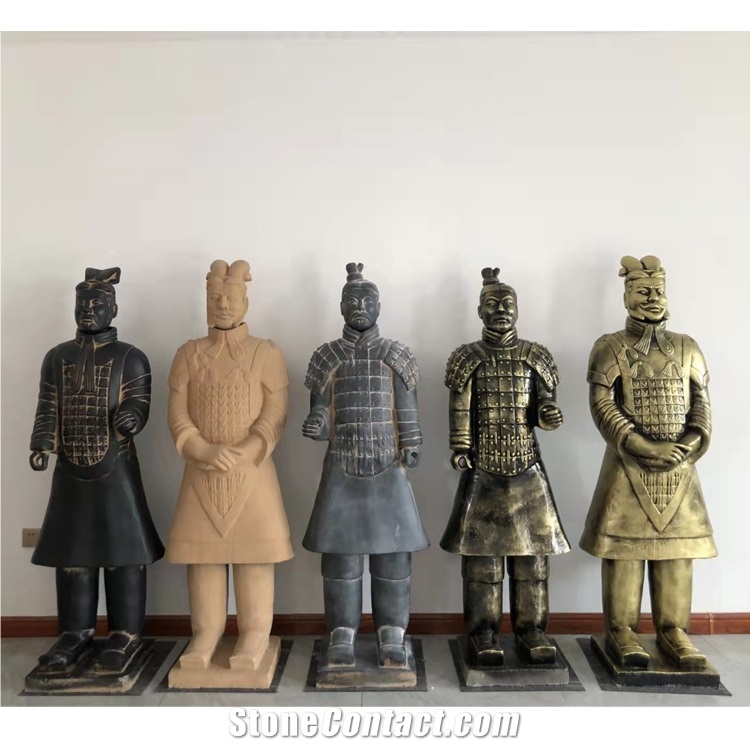 Life Size Garden Sculpture Terracotta Xian Warrior  Statue