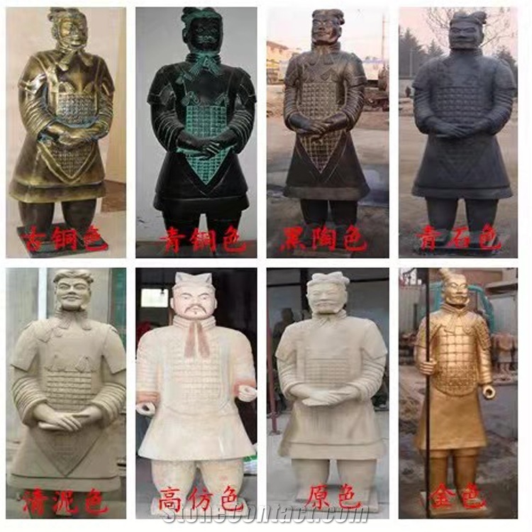 Life Size Garden Sculpture Terracotta Xian Warrior  Statue