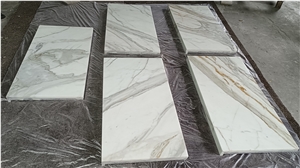 Luxury Home Calacatta Borghini Marble Shower Bench Seat