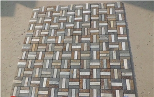 Mixed Color Slate Mosaic China Factory Wholesale