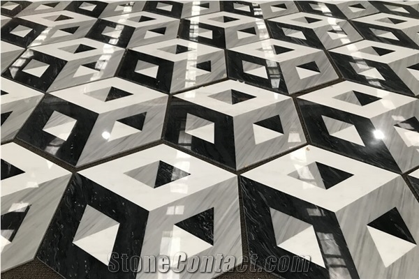 Modern Design Floor Waterjet Medallions