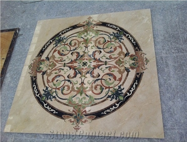 Modern Design Floor Waterjet Medallions