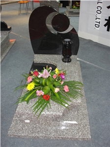Modern Hand Carved Sculptured Granite Gravestone