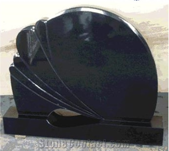 Modern Hand Carved Sculptured Granite Gravestone