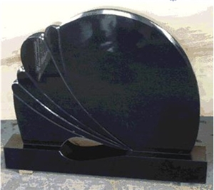 Modern Hand Carved Sculptured Granite Gravestone