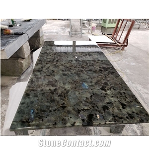 Natural Polished Blue Labradorite Granite Round Table Top