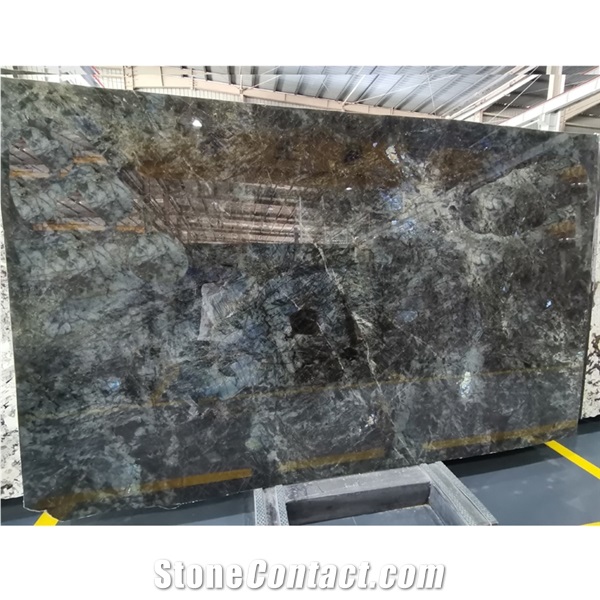 Natural Polished Blue Labradorite Granite Round Table Top