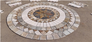 Natural Stone Round  Mosaic Pattern