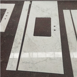 Polished Prefab Crystal Blue Marble Countertops