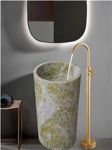 Polished White Marble Vessel Sinks & Basins, Bowl