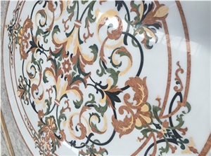 Round Water Jet Medallions Inlay Flooring Tiles