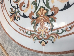 Round Water Jet Medallions Inlay Flooring Tiles