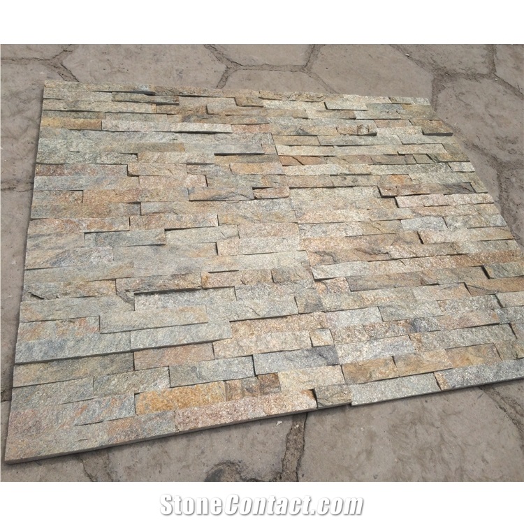 Split Face Cheaper Rusty Quartzite Stacked Stone
