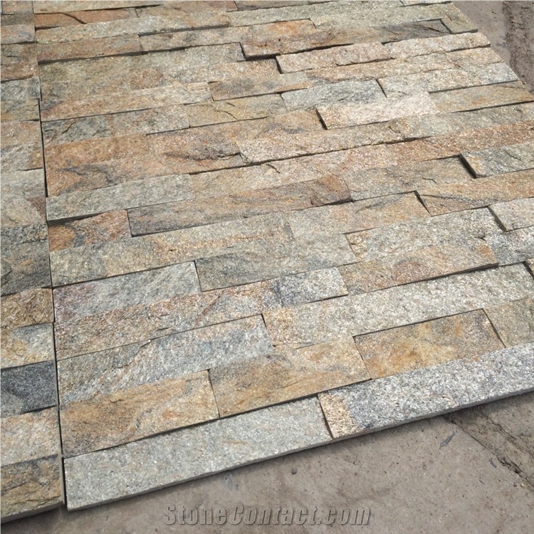 Split Face Cheaper Rusty Quartzite Stacked Stone