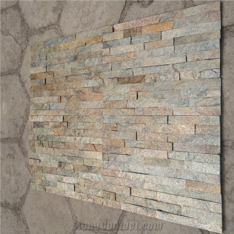 Split Face Cheaper Rusty Quartzite Stacked Stone