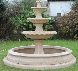 White Marble With Grey Veins Water Flow Fountains