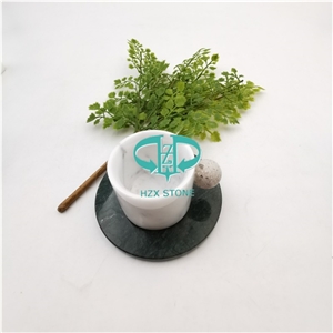 Dark Green Marble Stone Drink Coaster