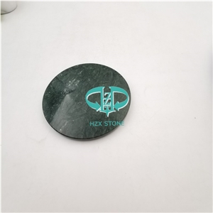 Dark Green Marble Stone Drink Coaster