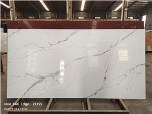 Marble Calacatta White Look Quartz Stone