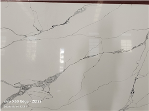 Marble Calacatta White Look Quartz Stone