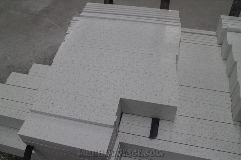 Prefab White Quartz Vanity Top With Sink