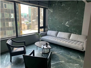 China Green Marble Slab For Reception Room Decoration