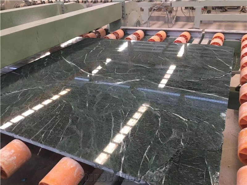 China Green Marble Slab For Reception Room Decoration
