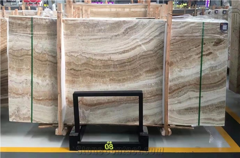 China Wood Grain Marble Yellow Wooden Marble Slabs Tiles