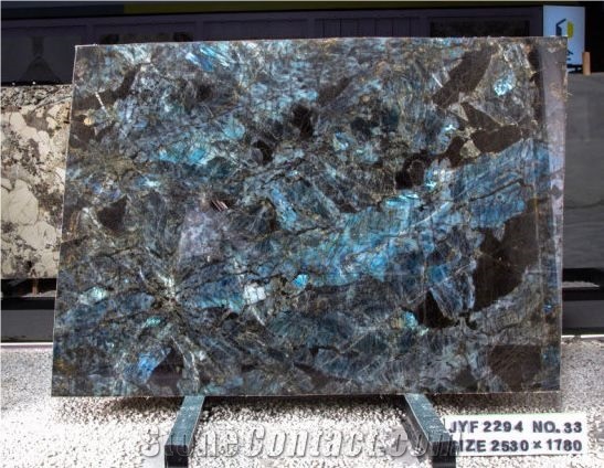 Lemurian Blue Labradorite Blue Granite Slabs Big Crystal