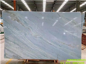 Luxury Blue Crystal Marble Bookmated Design For Wall