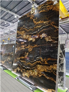 Titanium Cosmic Black Cosmic Gold Royal Gold Granite Slabs