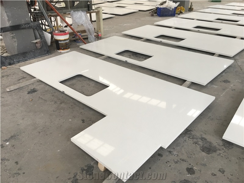 Factory Directly Whole Sale Pure White Countertops Bench Tops