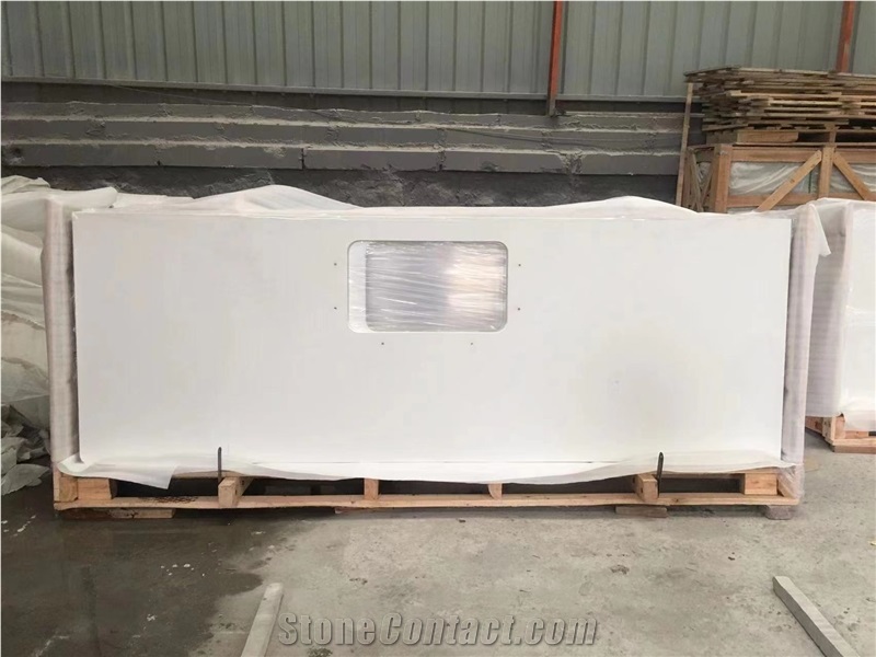 Factory Directly Whole Sale Pure White Countertops Bench Tops