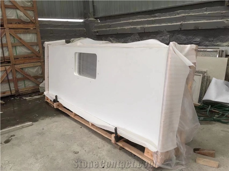 Factory Directly Whole Sale Pure White Countertops Bench Tops