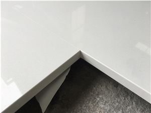 Pure White Artificial Quartz Countertops Kitchen Bench Tops