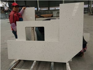 White Galaxy Artificial Quartz Stone Countertops