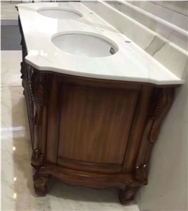 Calacatta White Quartz Vanity Countertops