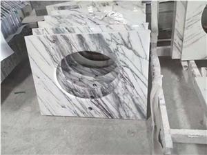 Milas Lilac White Marble Bathroom Countertop Vanitytop