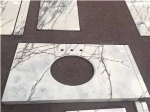 Milas Lilac White Marble Bathroom Countertop Vanitytop