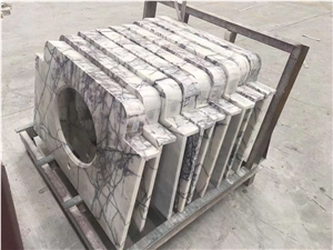 Milas Lilac White Marble Bathroom Countertop Vanitytop
