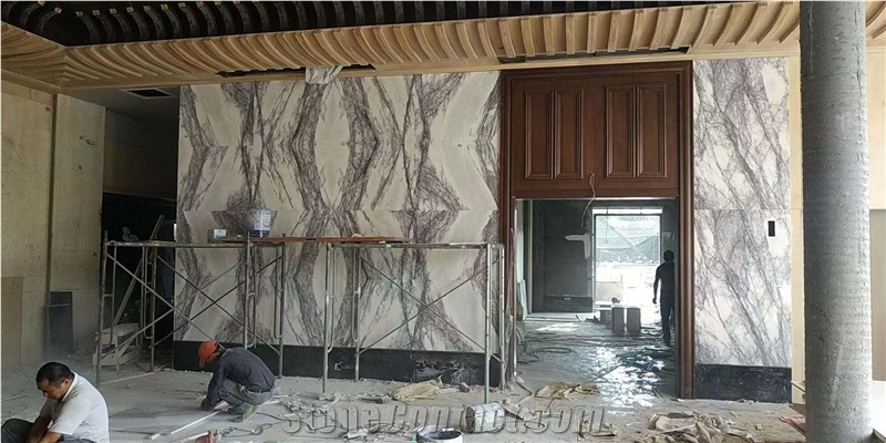 Milas Lilac White Marble Slabs For Wall Background Design