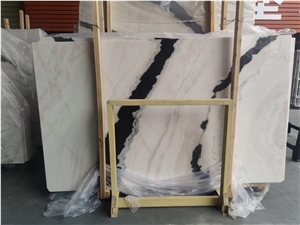 Panda White Marble Slab With White Veins