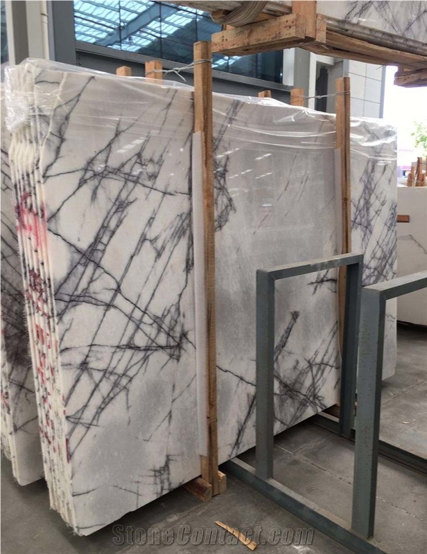 Wall Cladding Book Matched Slabs Milas Lilac Purple Marble