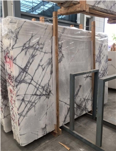 Wall Cladding Book Matched Slabs Milas Lilac Purple Marble