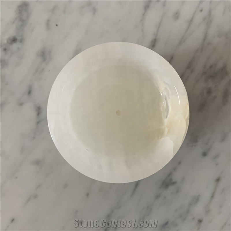 Natural Stone Onyx Green Incense Holder Jar For Home Decor