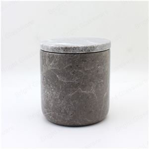 Wholesale Custom Marble Stone Candle Holder Jar With Lid