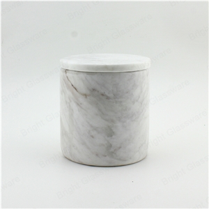 Wholesale Custom Marble Stone Candle Holder Jar With Lid